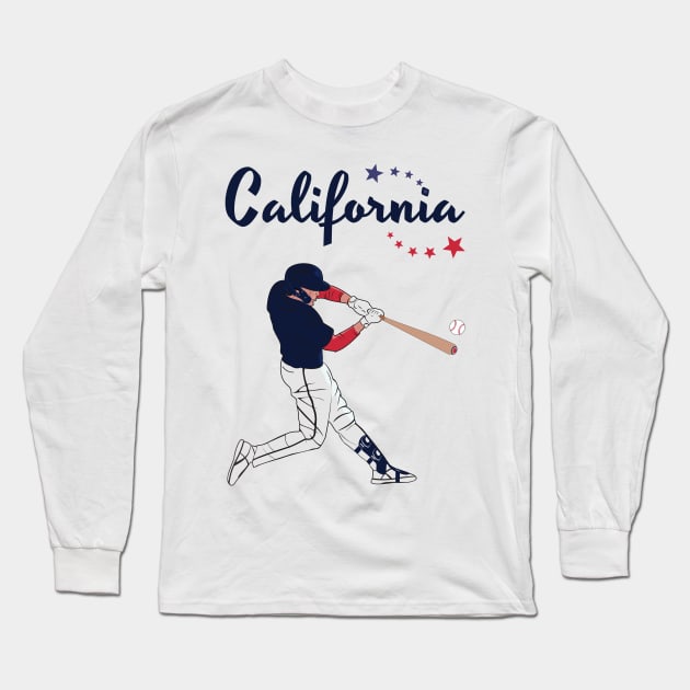 California Baseball Long Sleeve T-Shirt by VISUALUV